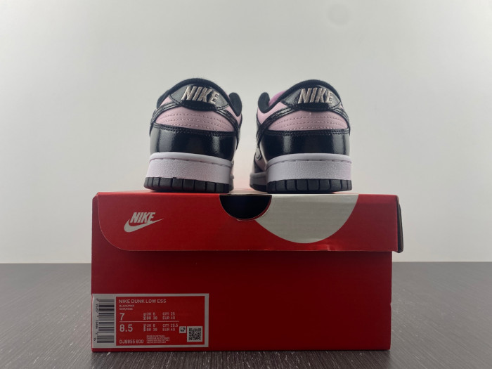 nike dunk low black patent pink dj9955-600
