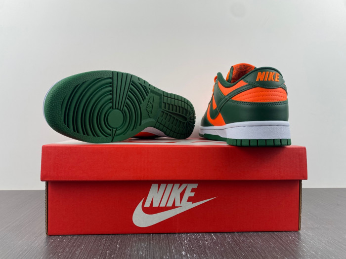 nike dunk low "miami hurricanes" dd1391-300