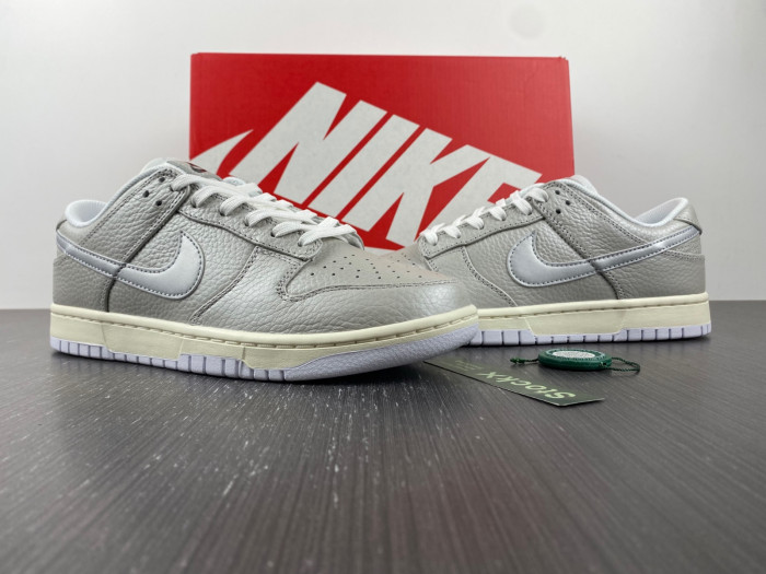 nike dunk low metallic silver - dx3197-095