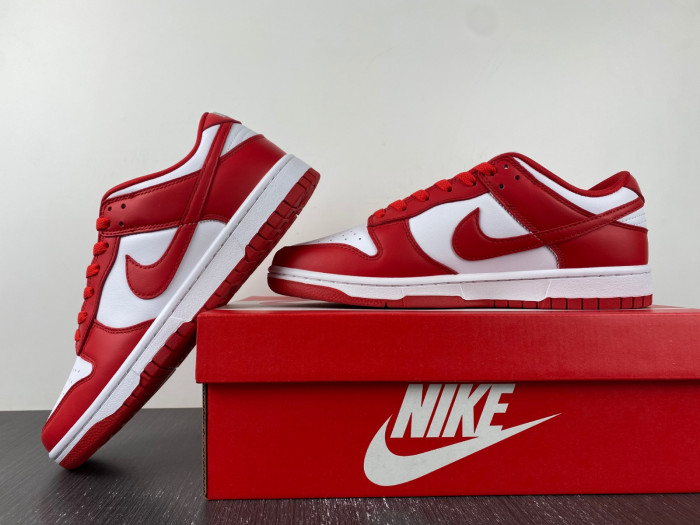 nike dunk low university red white cu1727-100