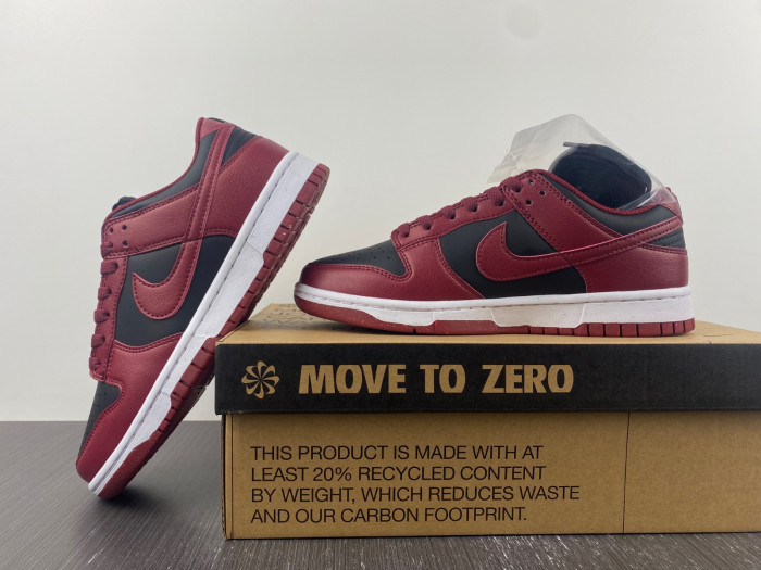 nike dunk low next nature dark red black dn1431-002