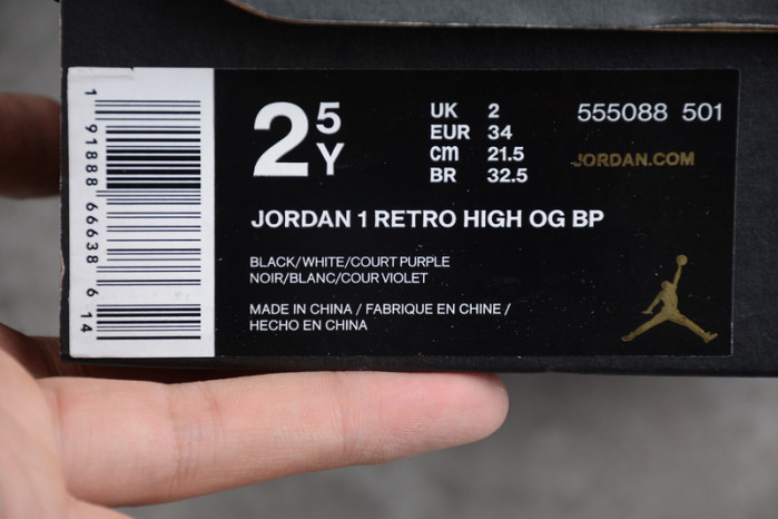AIR Jordan 1 Retro High Court Purple KID-555088-501