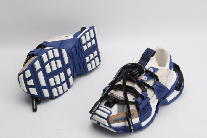 mixed-material space sneakers