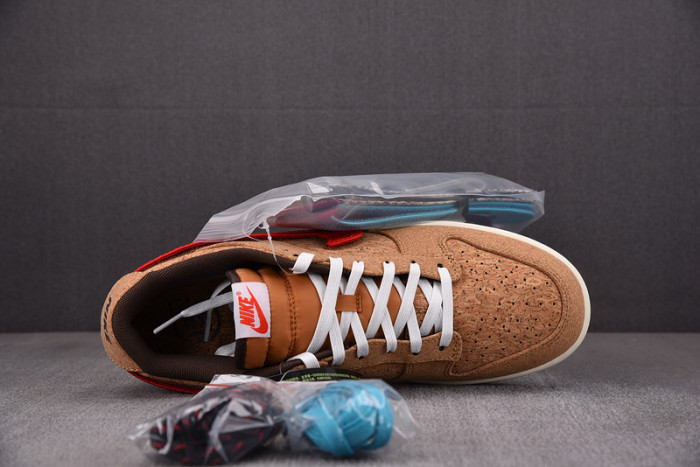 clot x nike dunk low "cork" fn0317-121