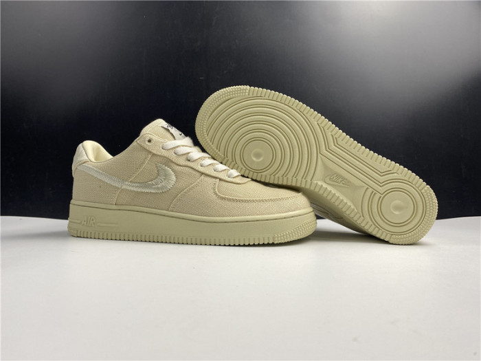 stussy nike air force 1 fossil cz9084-200
