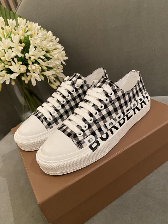 B**rry vintage check cotton sneakers