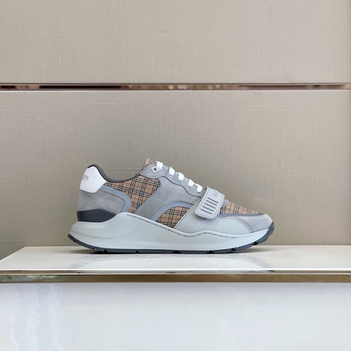 Bur*berry Vintage Check, Leather and Mesh Sneakers