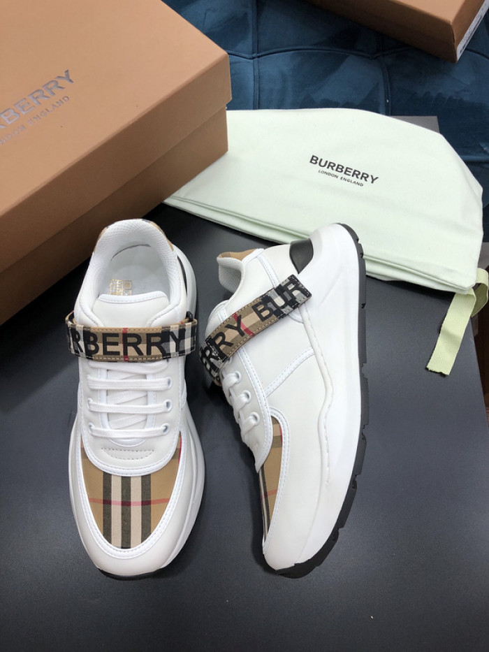 Bur*berry Vintage Check, Leather and Mesh Sneakers