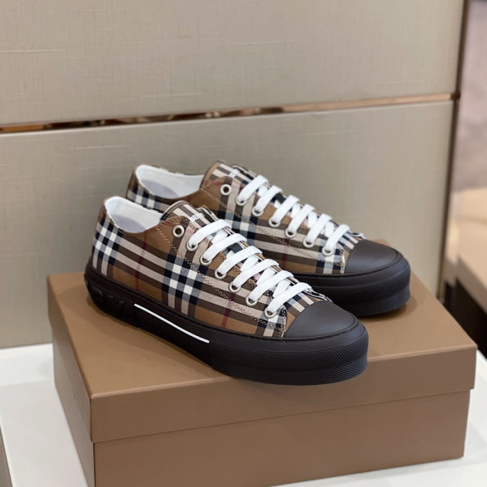 Bur*berry Vintage Check Cotton Sneakers