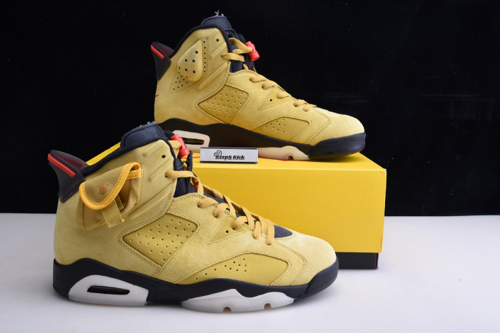 travis scott x air jordan 6 wheat yellow cn1084-300